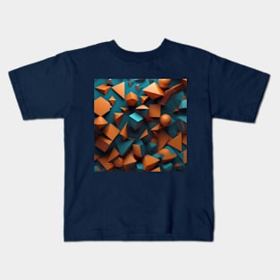 Vivid 3D Fusion: Futuristic Abstract Delight Kids T-Shirt